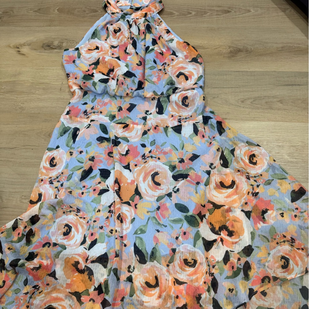 Vince Camuto Multicolor Floral High Low Dress